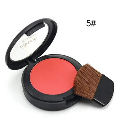 Популярные 6 долговечные цвета румяна макияж Палитра натуральная кисточка для макияжа с кисточкой для всей кожи - Цвет: 5