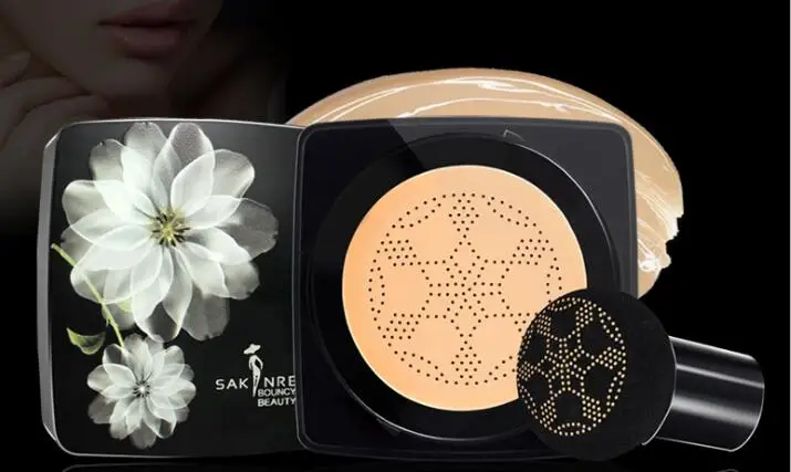 

2018 Small Mushroom Air Cushion CC Cream 18g Moisturizer Concealer Brighten Natural Long-lasting 2 Color Optional