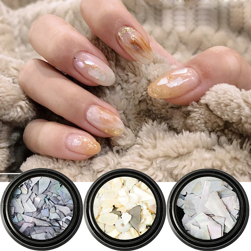 

ROHWXY 1Box 3D Rhinestones for Nail Art Decorations Crystal Shard Spangles Gel Nail Art DIY Design Manicure Accessories