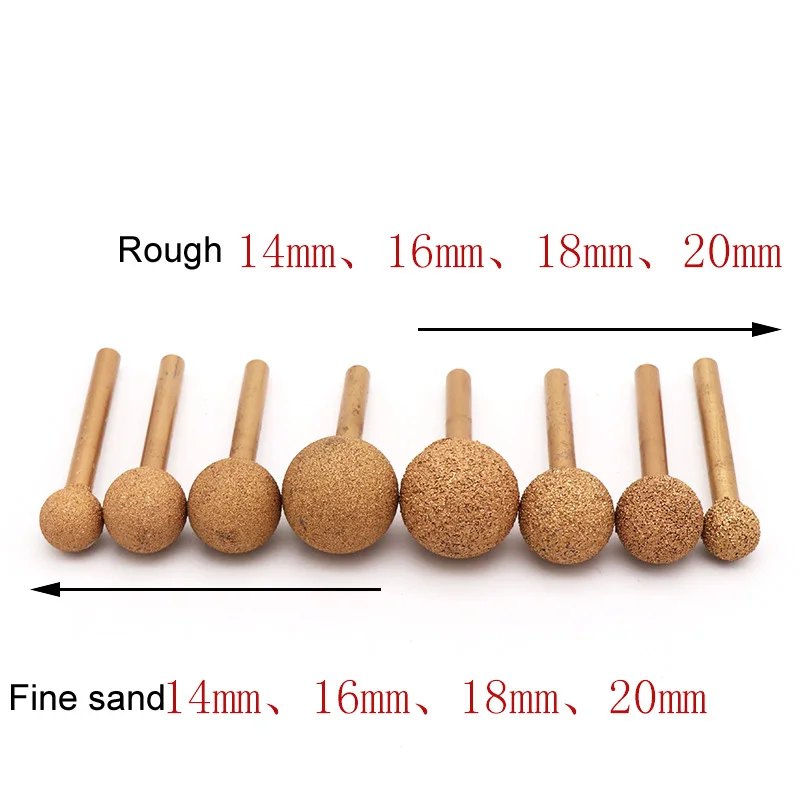6 мм хвостовик 12/14/16/18/20/25 мм шар паяный Алмазный для шлифовки нефрита пилинг резьба по камню Шлифовальная головка