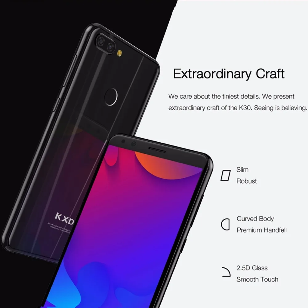 Ken Xin Da KXD K30 Android 8 1 мобильный телефон 5 7 &quot ВЫСОКАЯ ЧЁТКОСТЬ MTK6750 Octa Core 3 Гб