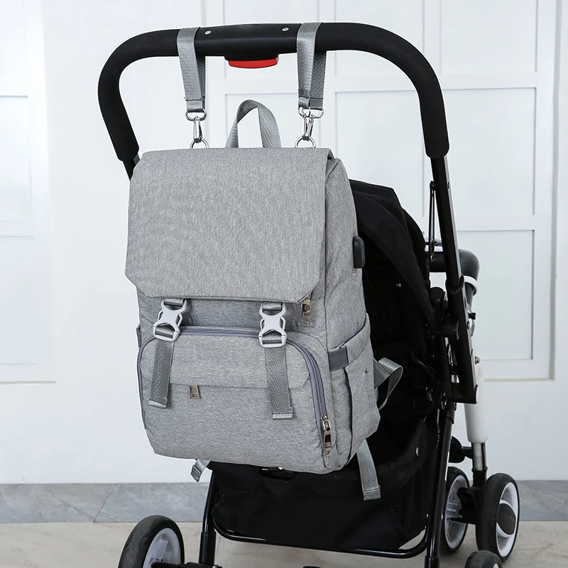 Mamá maternidad bebé pañales bolsas mochila usb impermeable enfermera cambiar pañales bolsa para la