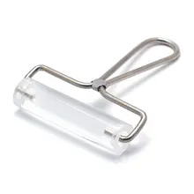 " /10 см антипригарный прозрачный акриловый ролик для глины Скалка со стальной ручкой