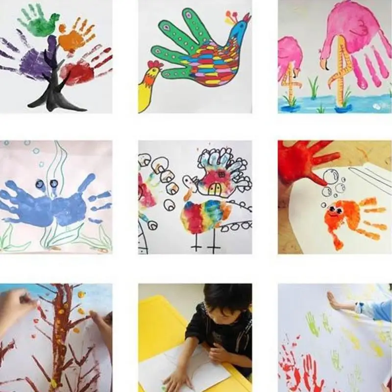 Забавные детские игрушки для рисования на пальцах, Детские забавные граффити, разноцветные штампы, чернильная подушечка, игрушка для скрапбукинга, старинные ремесла