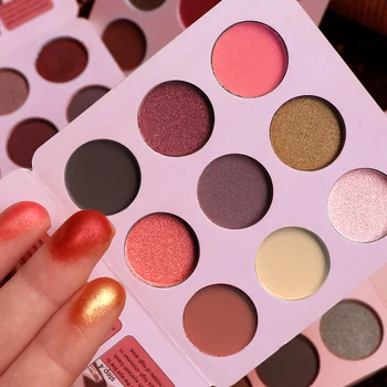 

9 Color Eye Shadow Makeup Palette Matte Shimmer Waterproof Pigment Eyes Makeup Shadows Black White Eyeshadow Pallete