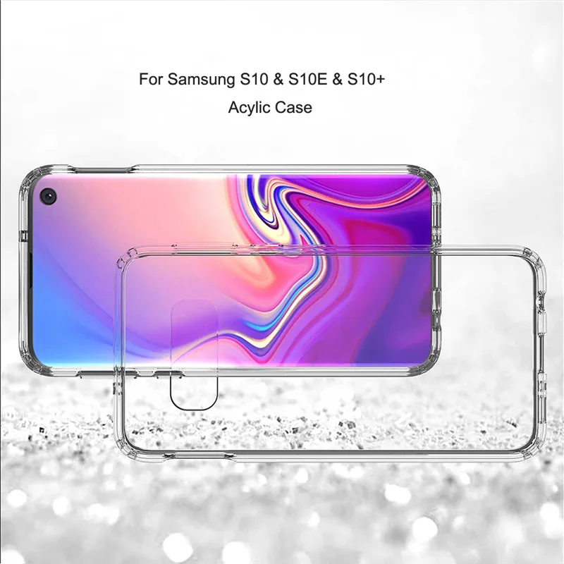 

For Samsung S10 S10E S10 Plus Case Slim Acrylic Case Anti Shock Transparent Clear Phone Case For Samsung Galaxy S10 S10E S10+