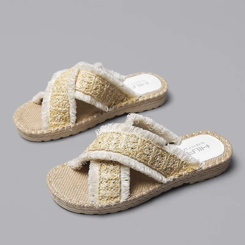 

Women's slippers 2019 Summer Lace Fashion Flat Casual Shoes Female Hot Style New Comfortable Luxury Leisure chaussures femme