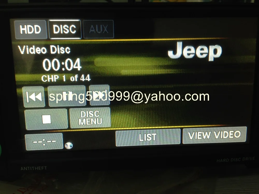 Best P05091332AC Chrysler Do&dge single DVD audio head unit with decode HDD Hard Disc Drive MP3 AUX Media car radio 4