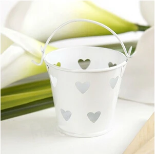 20 шт./партия сердце-образный лазерная резка жестяные подарочные коробки, LD01 - Цвет: white