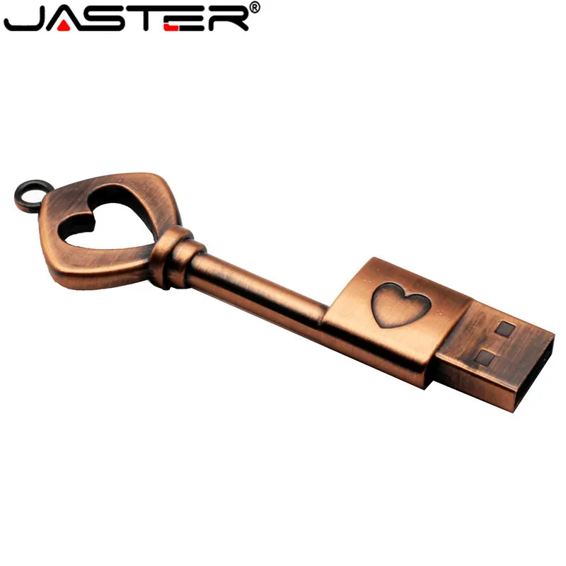

JASTER 1pcs skeleton key USB Flash Drive 4GB 8GB with Logo Color Printing usb stick 16GB 32GB pendrives pen drive usb 2.0