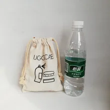 1000 шт./лот, 22H x 20 см, многоразовый Хлопковый мешок на шнурке, многоразовая сумка для покупок, Маленькая рождественская Подарочная сумка для одежды, рекламная Детская сумка