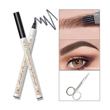 Новинка, 3 цвета, жидкая ручка для бровей, водостойкая, вилка, кончик татуировки, супер прочный, микроблейдинг, для бровей, усилитель, ТИНТ, карандаш, защита от пятен