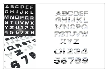 

Car accessories 3D metal digital sticker letter auto decoration for Ford Transit Ranger Mustang Ka Fusion Focus F-150