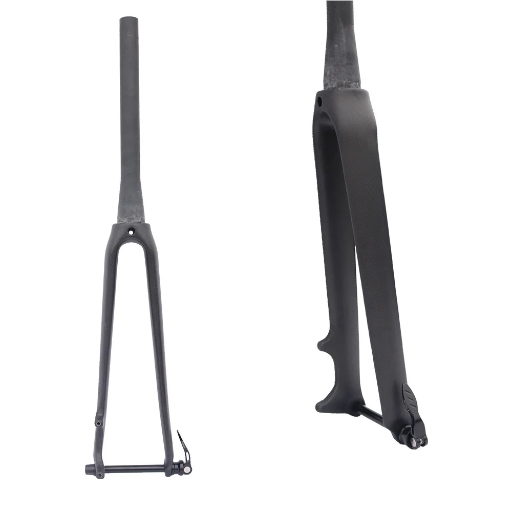 

road carbon fork 700C bike front fork Thru Axle 12mm Tapered 1 1/8and 1/2 disc brake fork