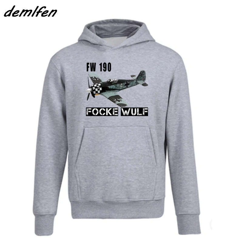 Весенне-осенняя Крутая толстовка с капюшоном модель Fw 190 года немецкий самолет