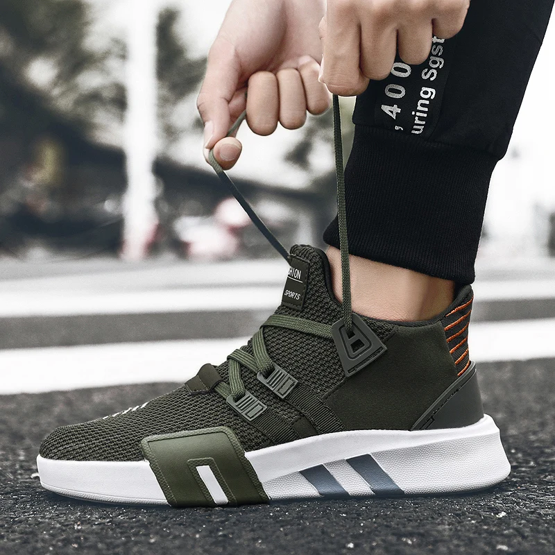 

2019 New Summer Couple Shoes Fashion Trend Sneakers Breathable Upper Comfortable Lining Wear-resistant Non-slip Sole Men Shoes