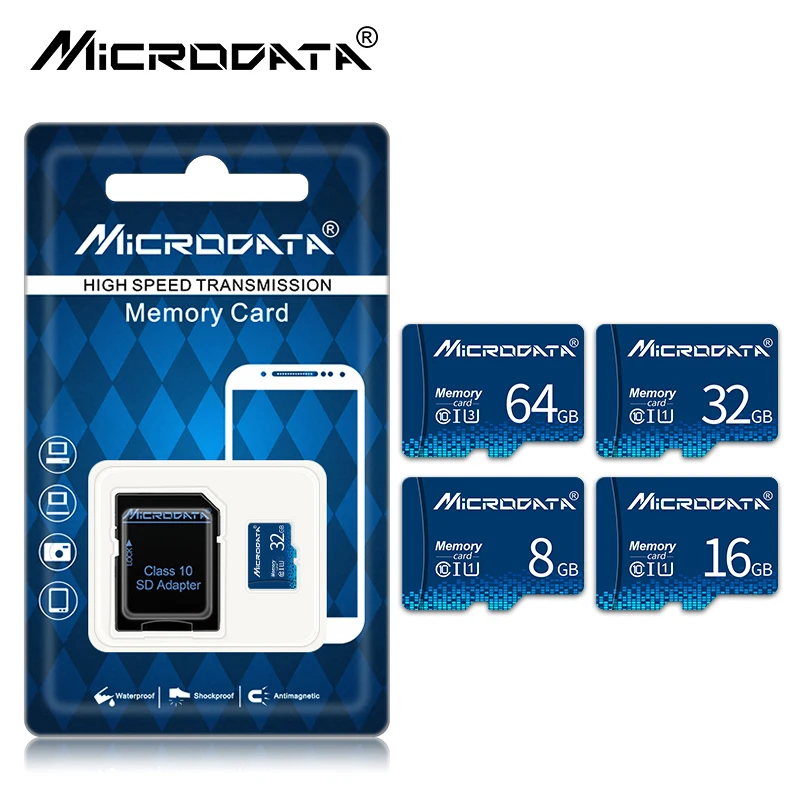 Hot Sale Class 10 Micro sd Card 64GB 32GB 16GB Memory card 8GB TF card 128GB Real Capacity Microsd Card with free adapter