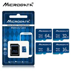 Лидер продаж, карта Micro sd класса 10, 64 ГБ, 32 ГБ, 16 ГБ, карта памяти, 8 ГБ, TF карта, 128 ГБ, реальная емкость, Microsd карта с бесплатным адаптером