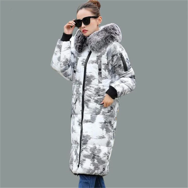 Lovers Parka 2016 New Plus Size Print Winter Coat Women