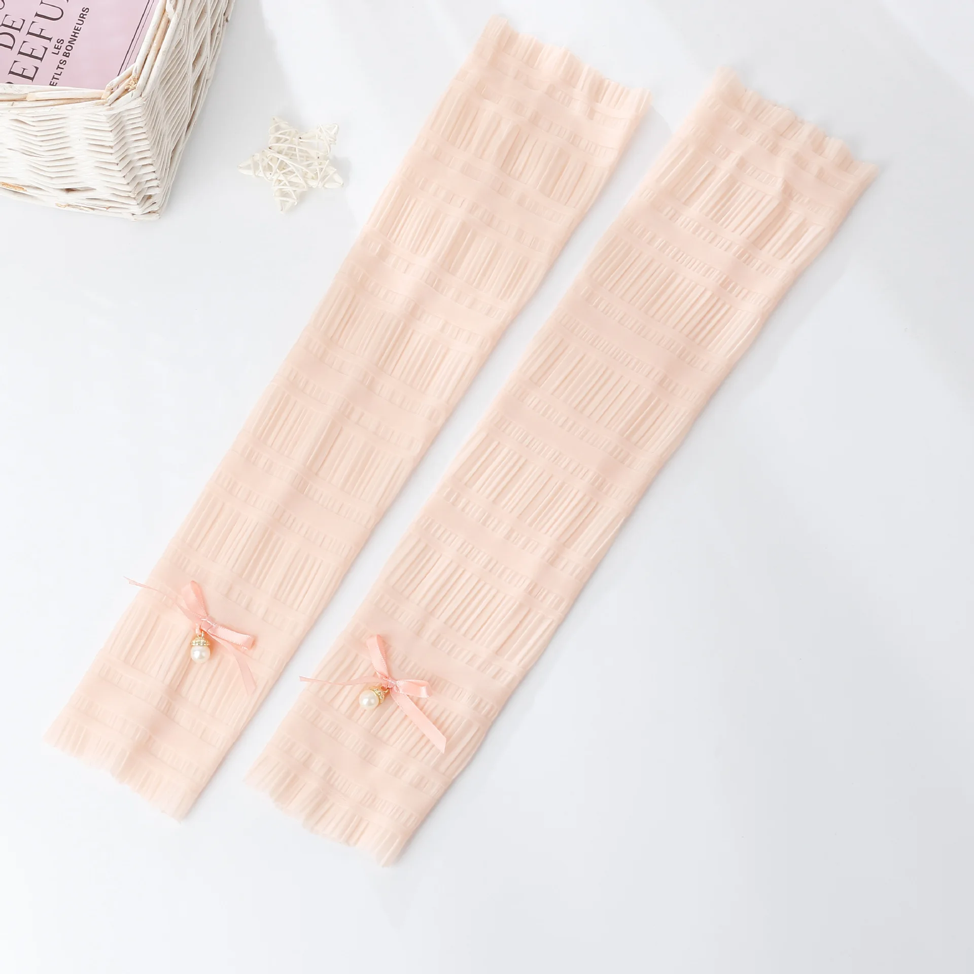 Женские митенки рукав манжеты перчатки Девушка спандекс ice silk шифон женский