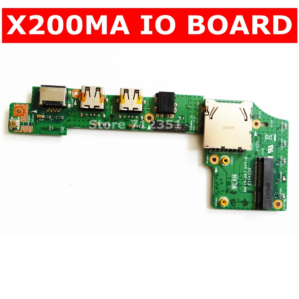 

X200MA FOR ASUS X200 X200C X200CA X200M X200MA IO BOARD USB SD Card Reader Audio Board IO_BOARD 60NB04U0-101020