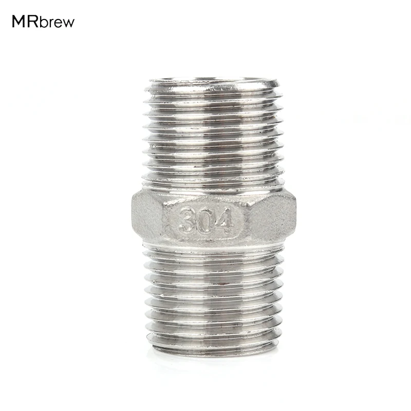 

Hex Nipple - 1/2"-150 NPT, Double Thread Nipple, Stainless Stel 304, Brewer beer Hardware for brewing