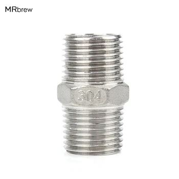 

Hex Nipple - 1/2"-150 NPT, Double Thread Nipple, Stainless Stel 304, Brewer beer Hardware for brewing