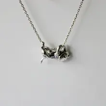 Silver Cute Cat Pendent Necklace