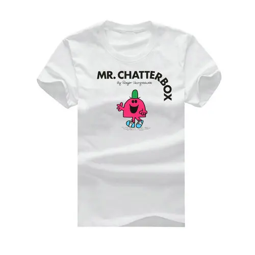 Mr men Little Miss Chatterbox Man Футболка для мальчиков Аниме футболки и топы мужская футболка с короткими рукавами