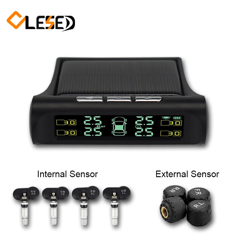 

Smart Car TPMS Tyre Pressure Monitoring System Solar Power charging Digital LCD Display Auto Security Alarm Systems