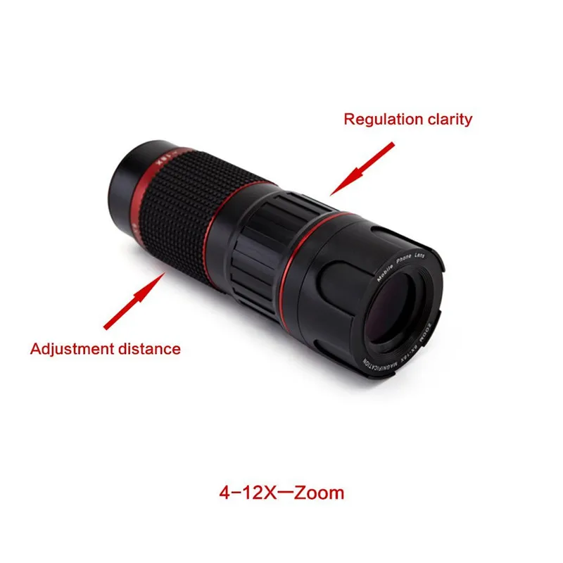 4-12x Telephoto Lens+ Aluminum Mini Tripod  for Samsung Galaxy Note3 NOTE4 S5 S6 C (2)