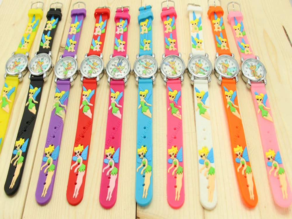 

Free Shipping Wholesale Tinker Bell Watch,3D Cartoon Quartz Watch 10pcs/set &Promotion children Watch