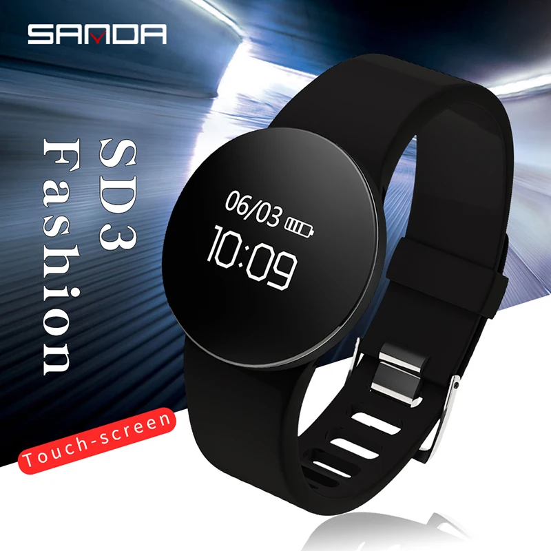 SANDA SD3 Fashion Casual Women/Men Smart Reminder Sleep Monitor Wristwatch OLED Touch Screen Pedometer Sport Dress Digital Watch SANDA SD3 Fashion Casual Women/Men Smart Reminder Sleep Monitor Wristwatch OLED Touch Screen Pedometer Sport Dress Digital Watch