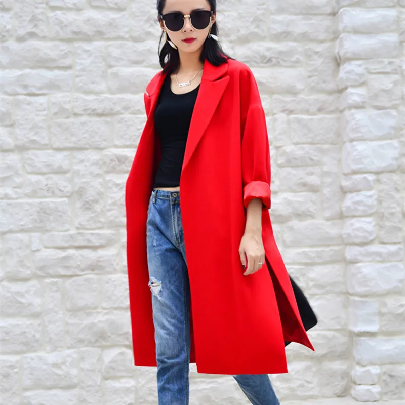 Loose Women Winter Jacket Long Coat Design Suit Casual