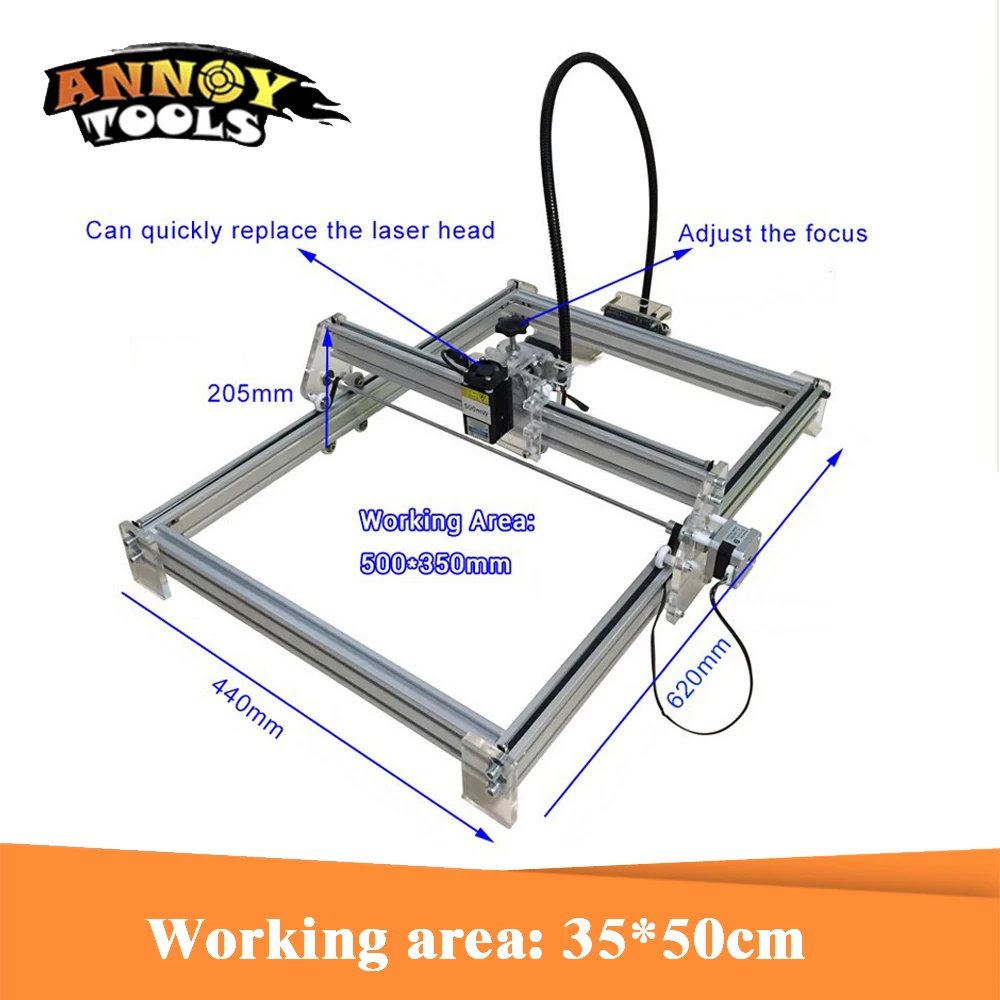 500 мВт-15000 МВт лазер DIY мини лазерная гравировальная машина, 35*50 см Гравировка области, мини машина для маркировки, передовые игрушки