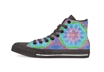 

Lotus Flower of Life Casual High Top Canvas shoes sneakers For Drop shipping