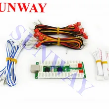 2 проигрывателя ПК аркадная игра джойстик USB контроллер для кодировщик для ПК светодиодная Кнопка Джойстик контроллер с проводами кабеля