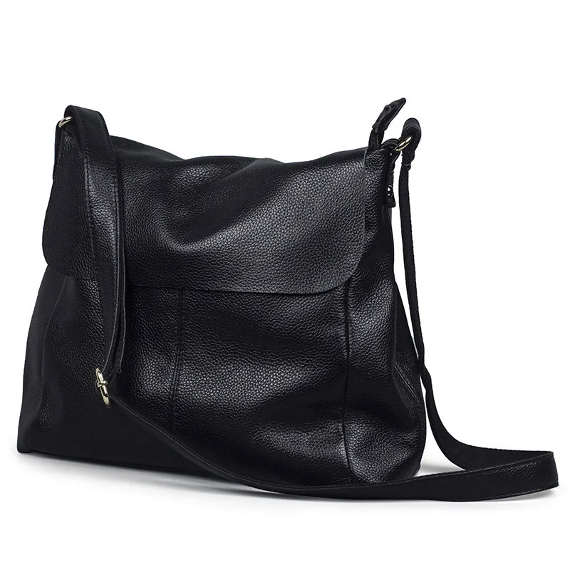 European and American fashion soft Genuine Leather women messenger bags new large capacity simple crossbody bags for women bag