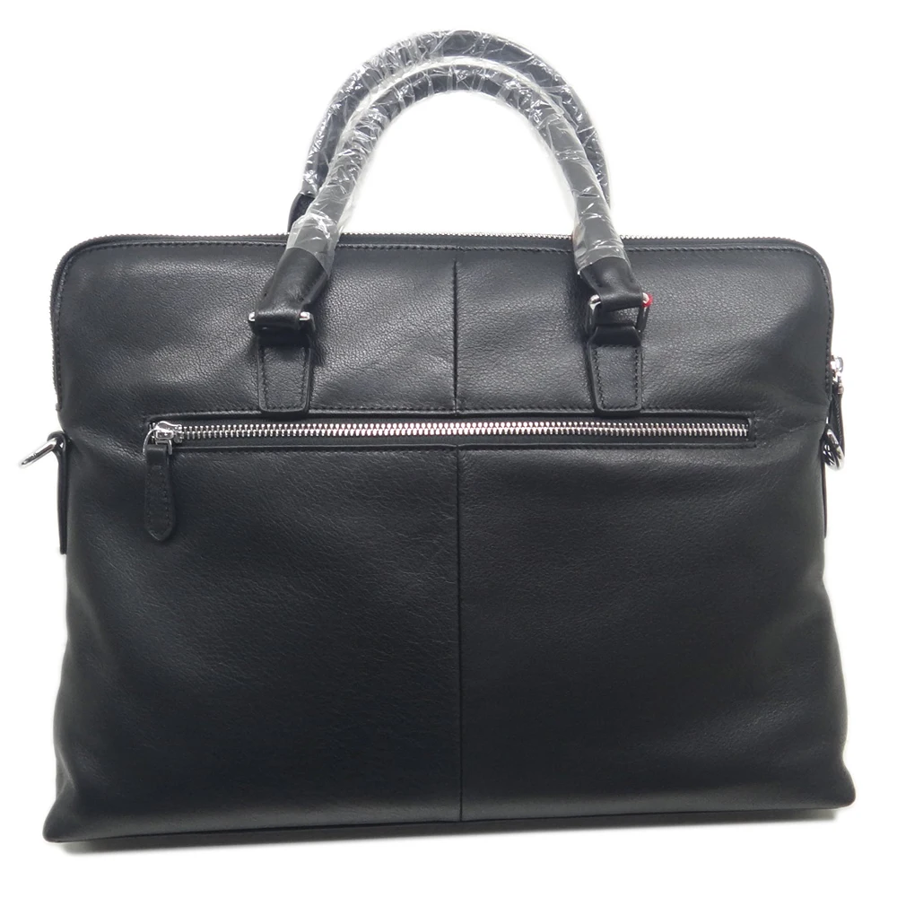 Мужской из искусственной кожи серебристый на молнии черный цвет деловой портфель повседневная сумка с ручкой брендовый дизайн наивысшего качества