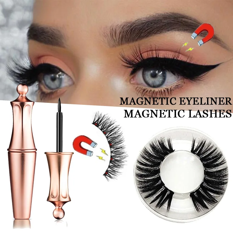 

Natural Magnet Lashes Extension Magnetic Liquid Eyeliner With Magnetic False Eyeashes Waterproof Easy To Wear Makeup Tool
