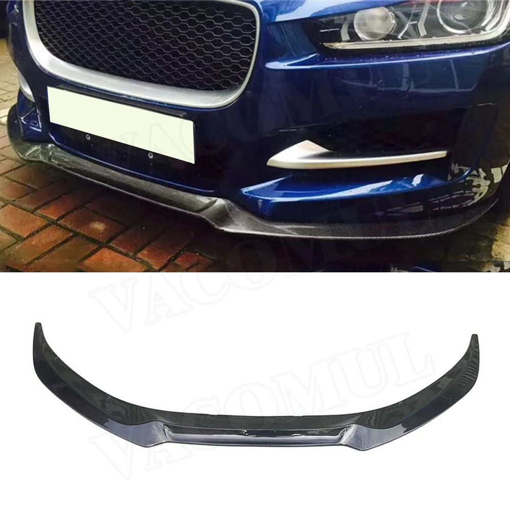 Передний спойлер для губ из углеродного волокна Jaguar XE Sedan 4 Door 2015 2016 2017 лопаточный
