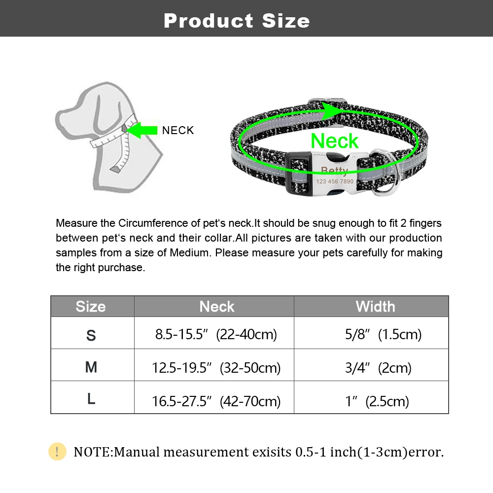 Ошейник для собак персональный отражающий для собак ошейники на заказ выгравированное Имя тег воротник анти-потерянный нейлоновые