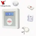 Yobangsecurity elder 보안 비상 호출 버튼 안드로이드 ios app gsm sos 버튼 사이렌 연기 경보 센서 가스 누설 감지기