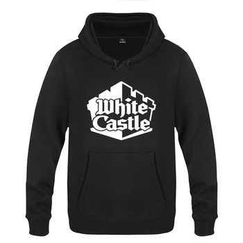 

White Castle Novelty Hoodies Men 2018 Men's Pullover Fleece Hooded Sweatshirts