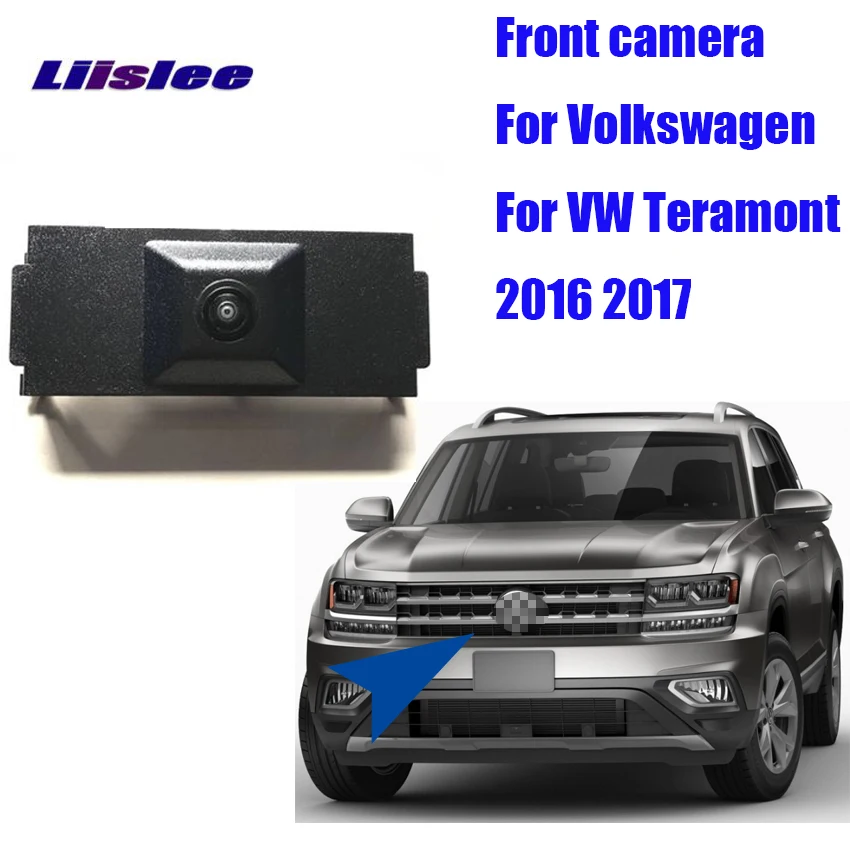 LiisLee автомобили передний логотип парковочная камера для Volkswagen Atlas 2016 2017