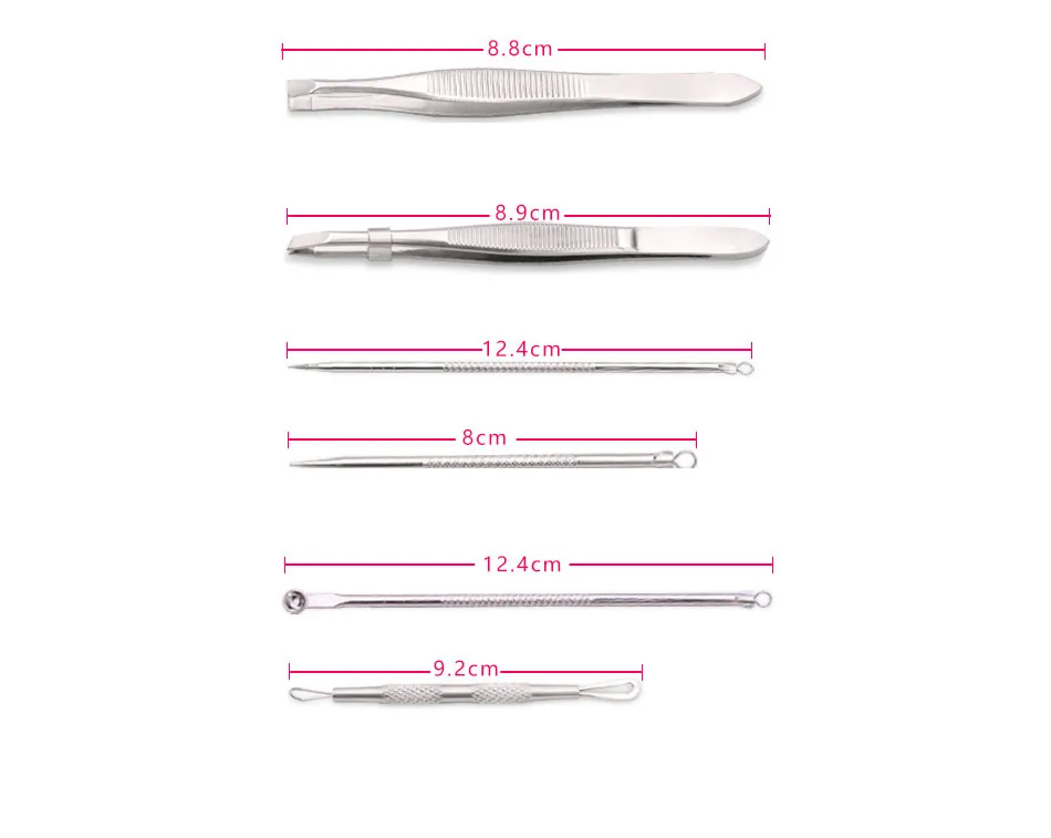 Инструмент для удаления черных точек, набор из 8 предметов, игла из нержавеющей стали для удаления черных точек, инструмент для удаления акне