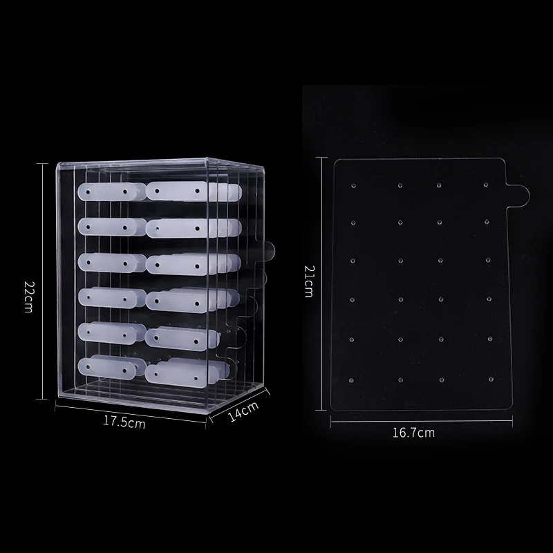 5 Layer 60 Grid Magnetic Adsorption Detachable Hanger Acrylic Transparent Nail Polish Cosmetic Varnish Display Stand Bracket M