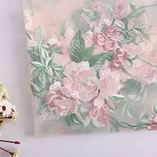 Aplique bordado de flores em patches para vestir, decoração de alta qualidade, 1 peça