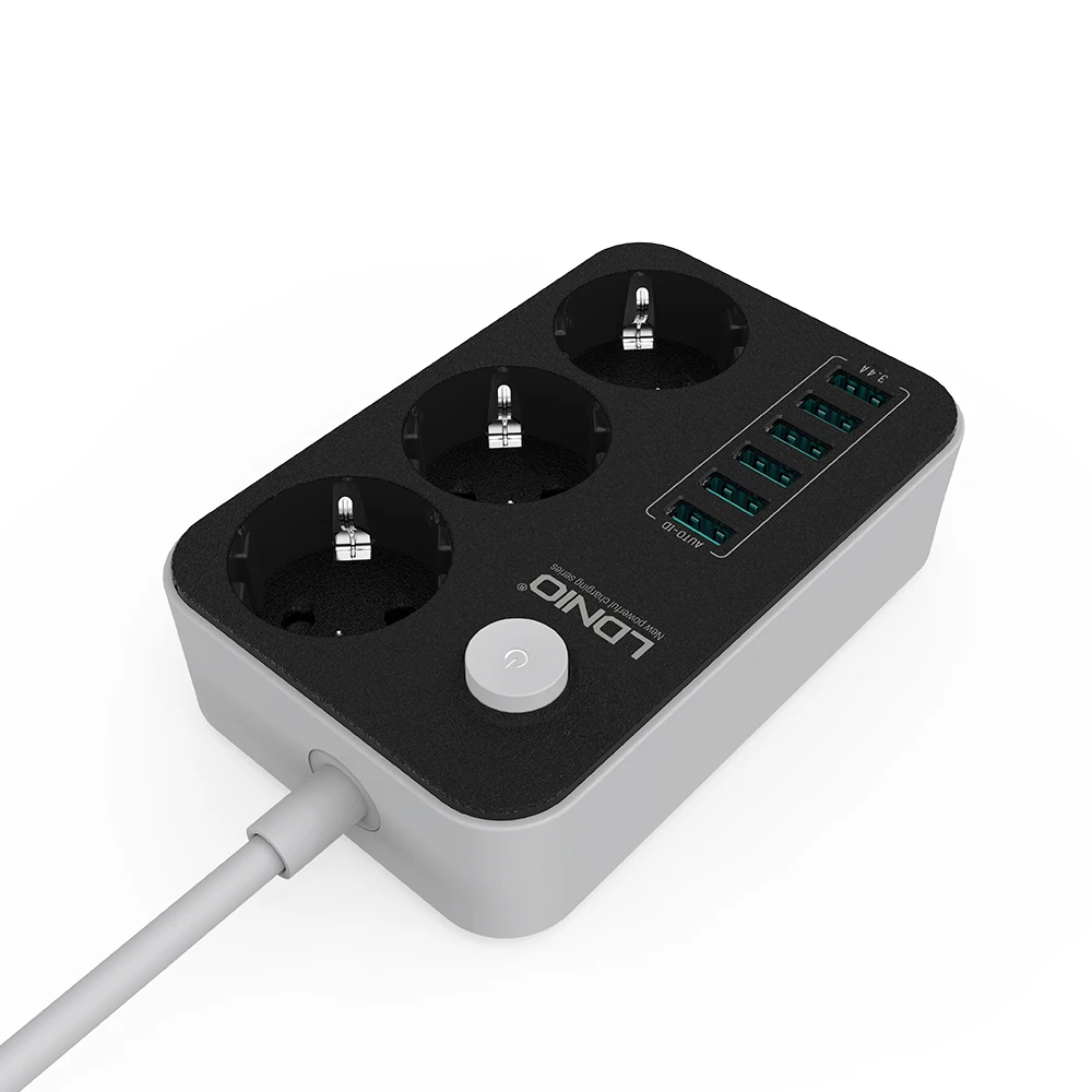 LDNIO SE3631 3 розетки ЕС AC розетка удлинителя 6 портов Usb (разъем) настольный Мощность