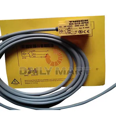 

DHL/EMS 2 LOTS Turck Ni5-Q18-AP6X 18mm Rectangular Sensor NonEmbeddable Potted-In 3-Wire DC PNP